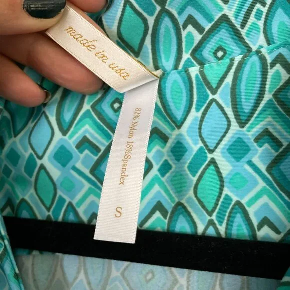 Helen Jon Sanibel Costa Del Sol Green Aqua Dress Resort Wear SZ S - Picture 7 of 7